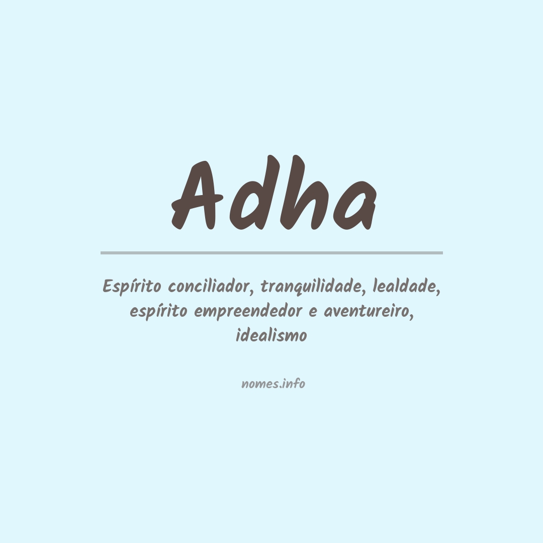 Significado do nome Adha