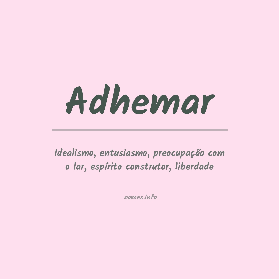 Significado do nome Adhemar