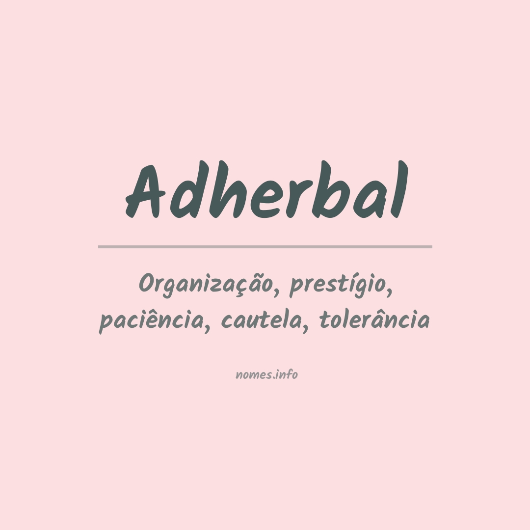 Significado do nome Adherbal