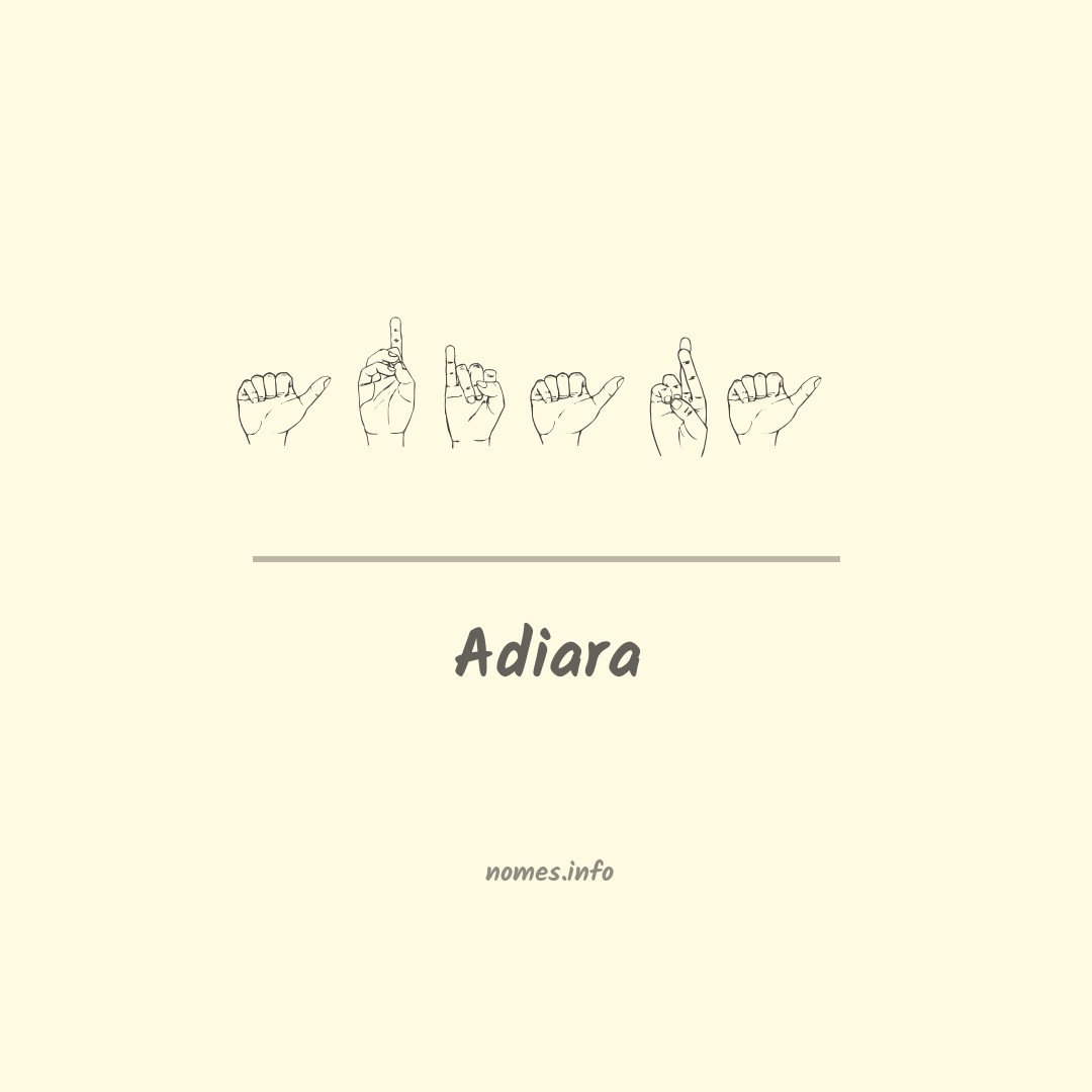Adiara em Libras