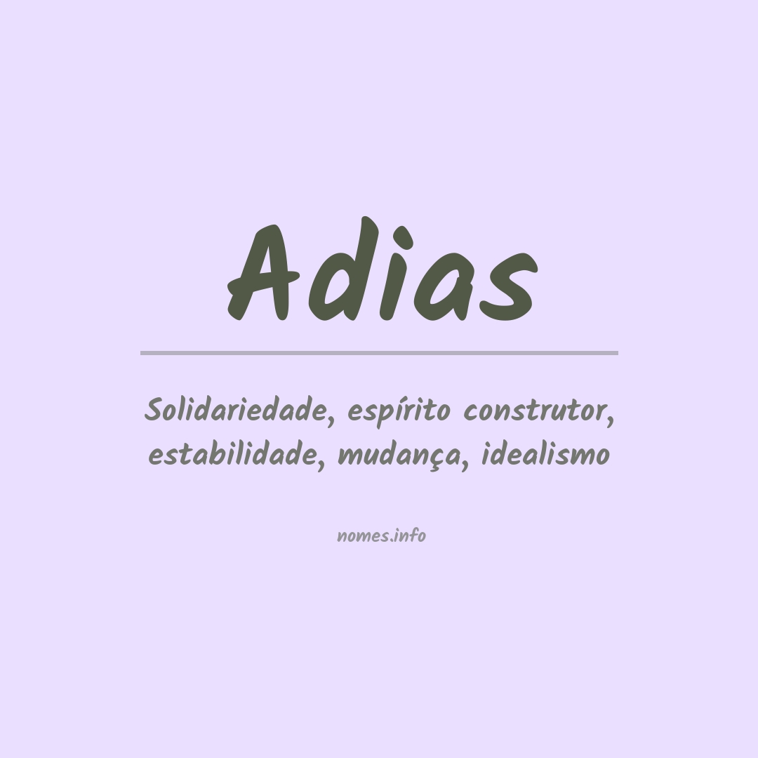 Significado do nome Adias