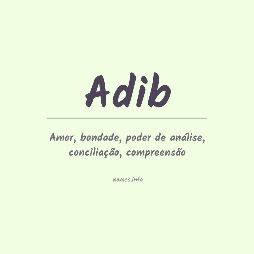 Significado do nome Adib