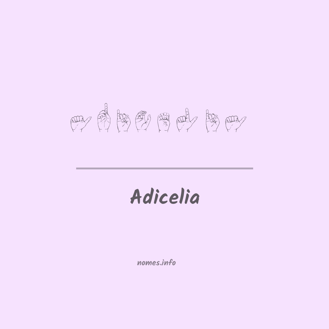 Adicelia em Libras