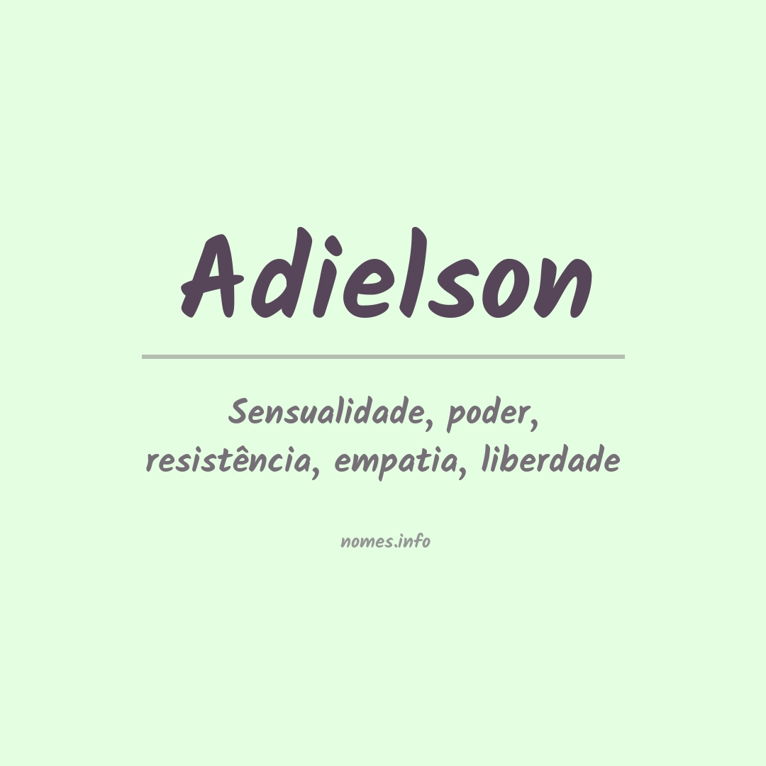 Significado do nome Adielson