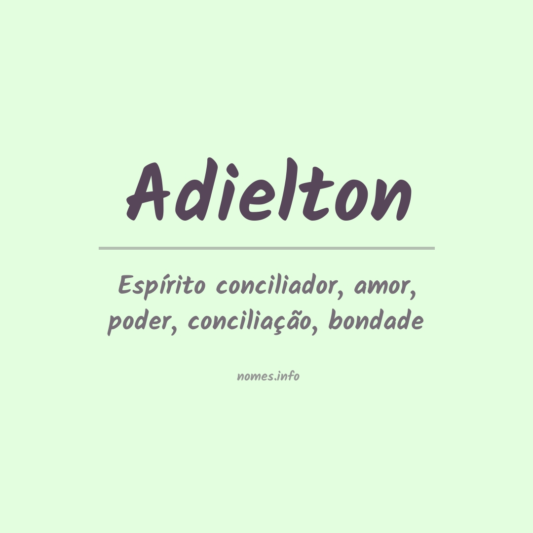 Significado do nome Adielton