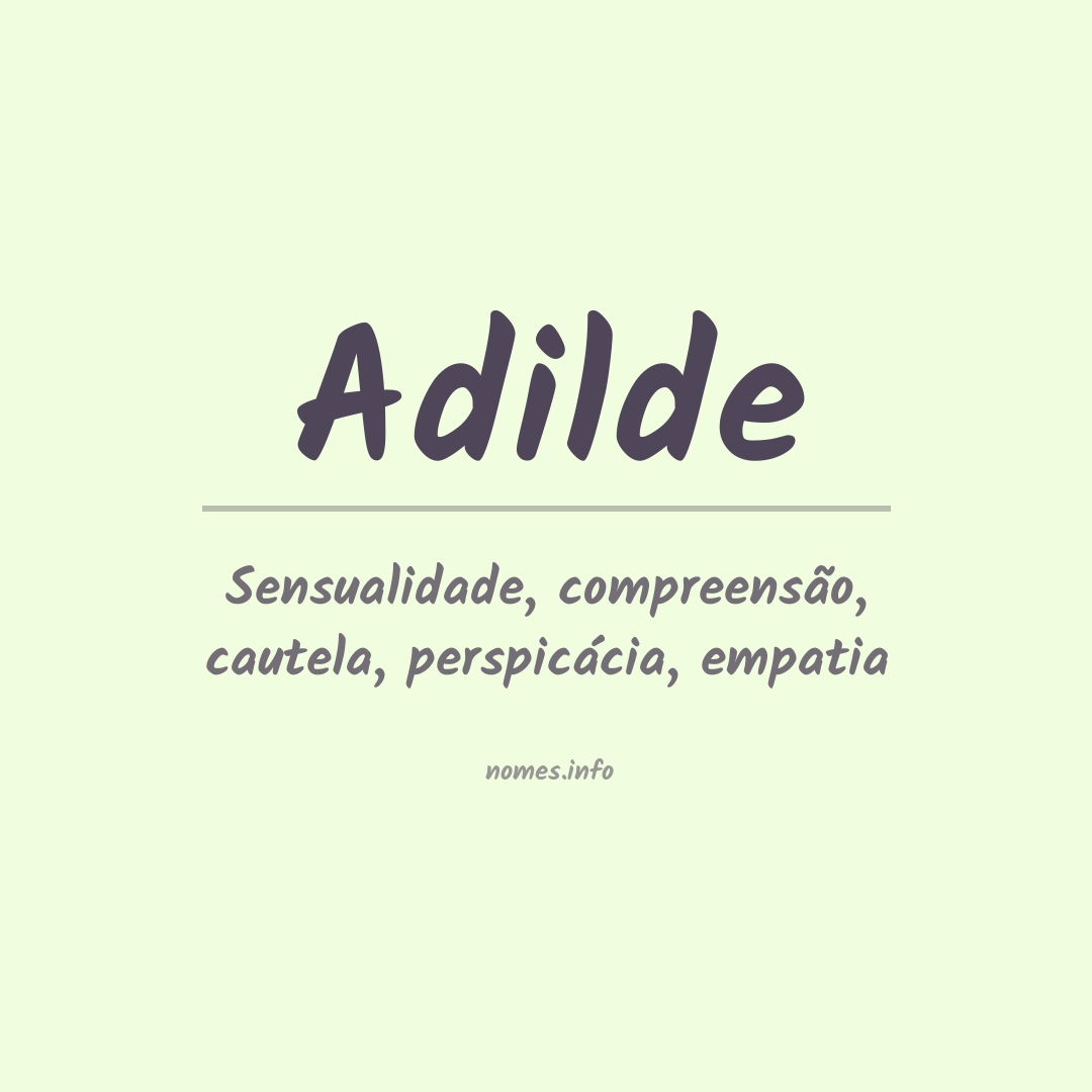 Significado do nome Adilde