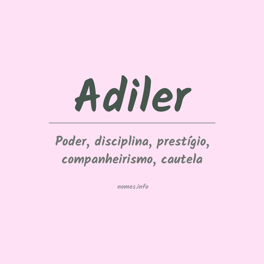 Significado do nome Adiler