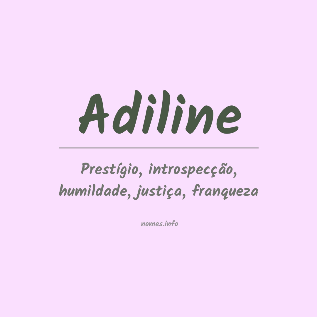 Significado do nome Adiline