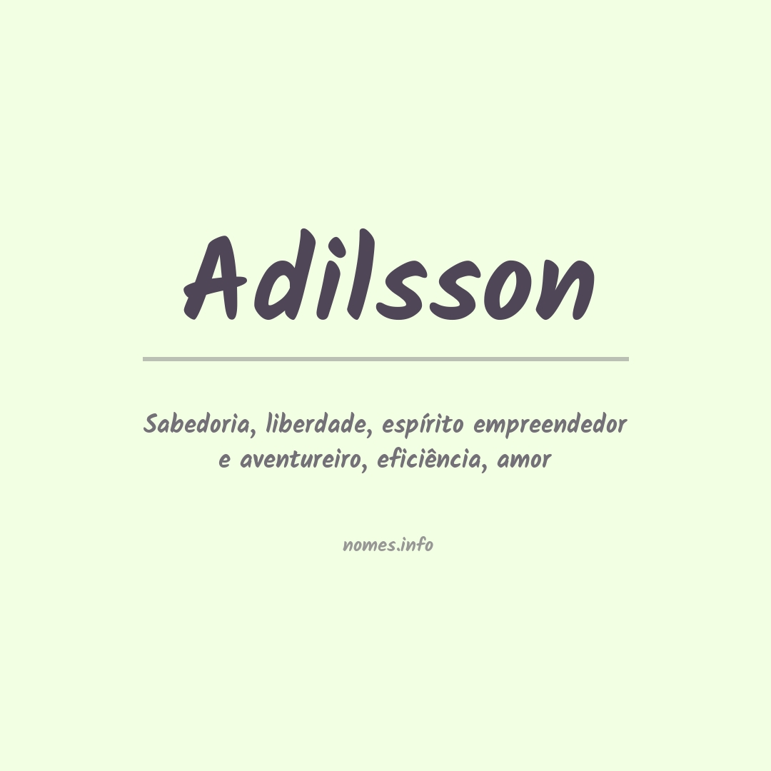 Significado do nome Adilsson