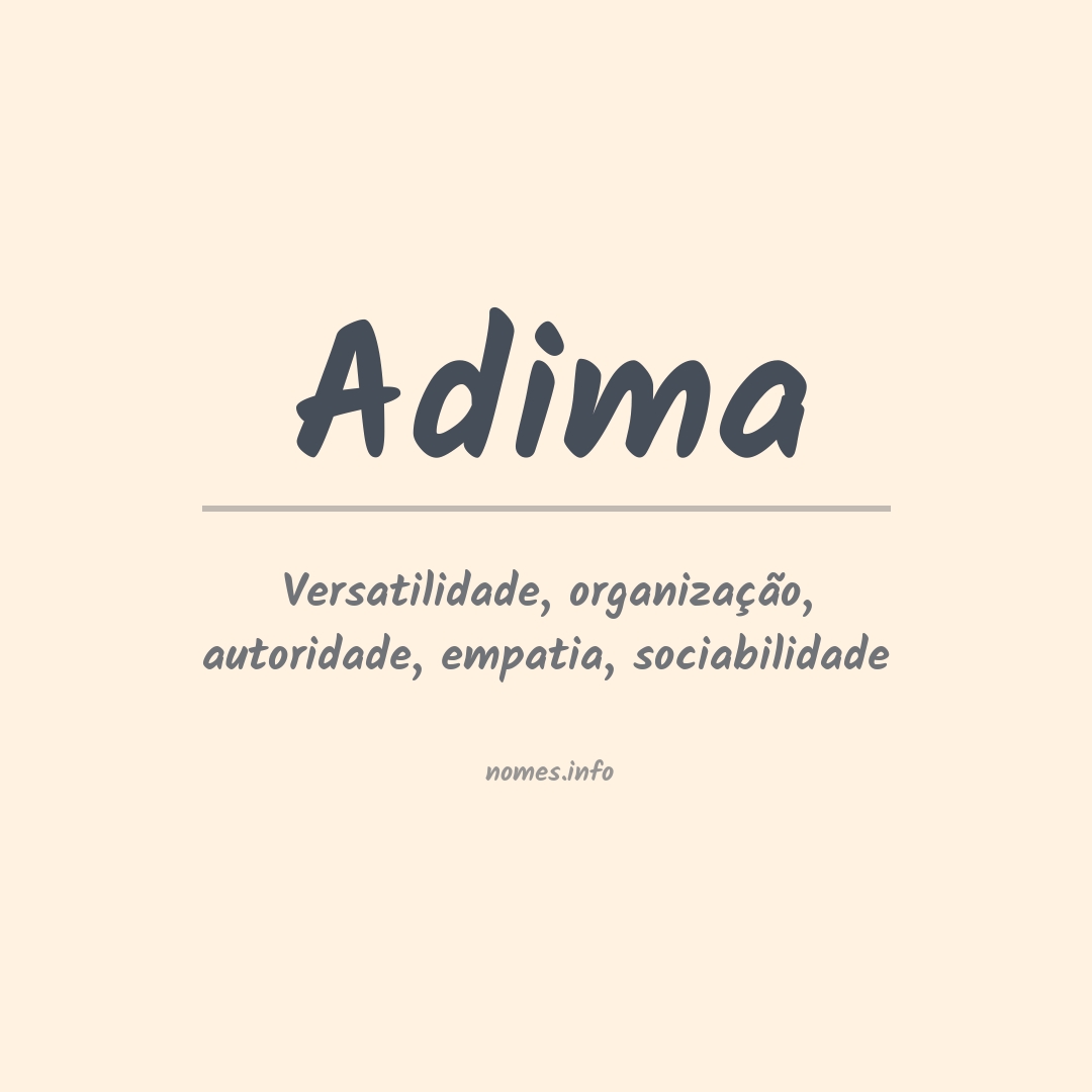 Significado do nome Adima