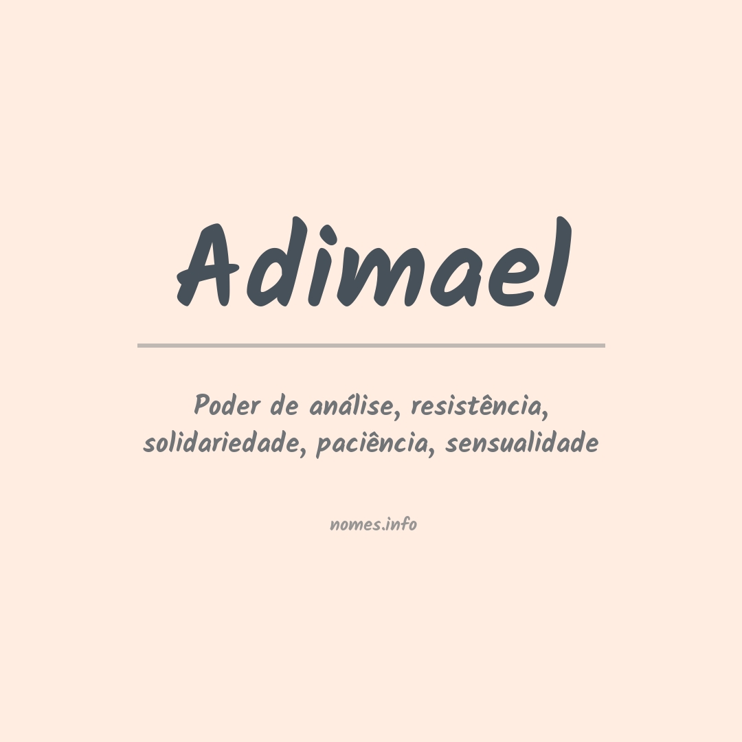 Significado do nome Adimael