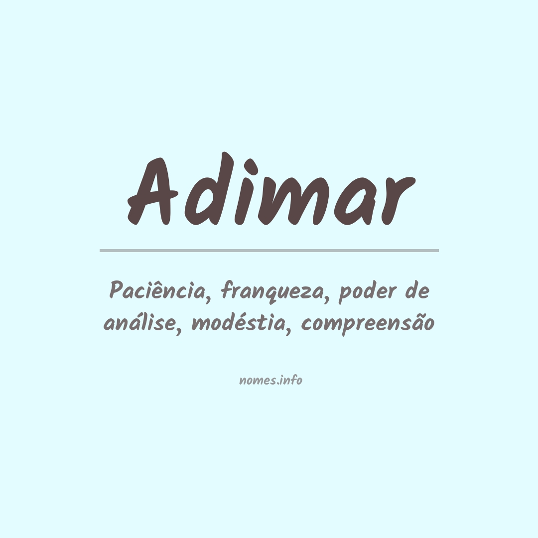Significado do nome Adimar