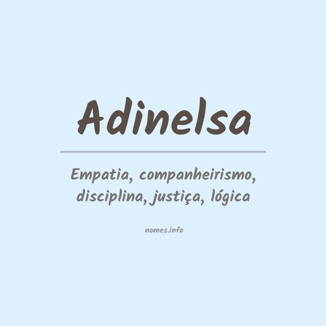 Significado do nome Adinelsa