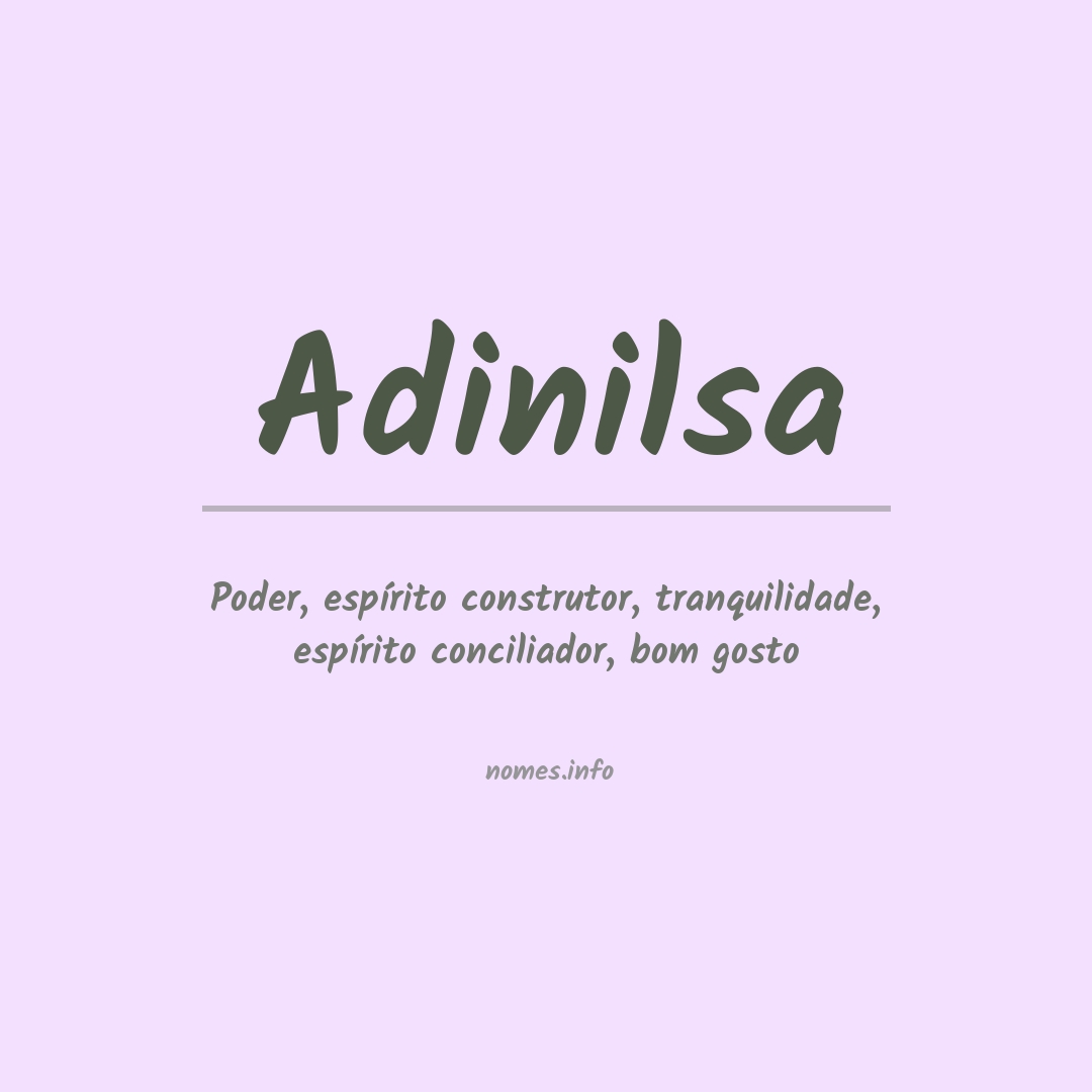 Significado do nome Adinilsa
