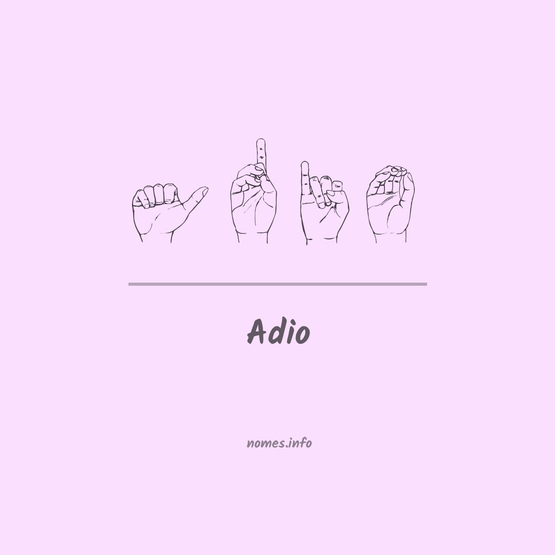 Adio em Libras