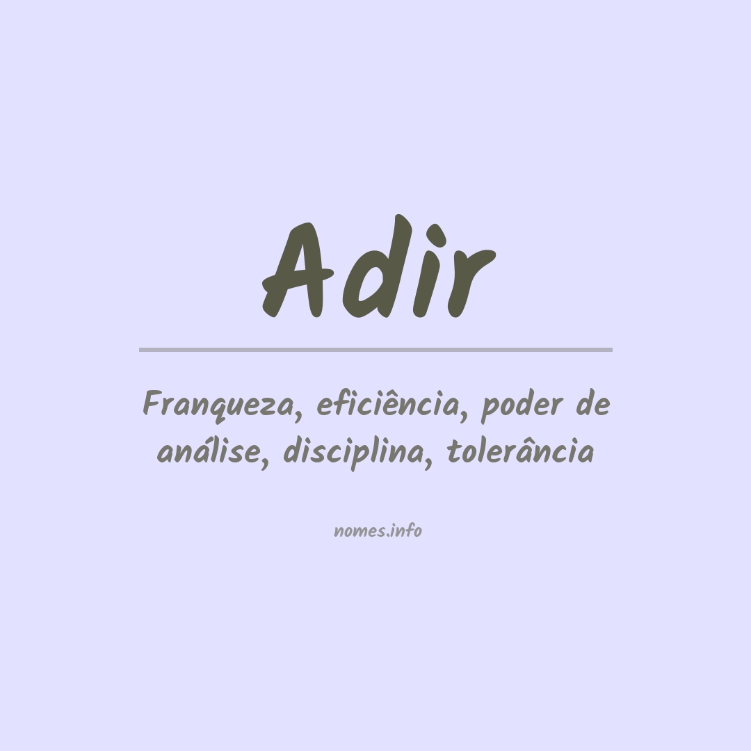 Significado do nome Adir