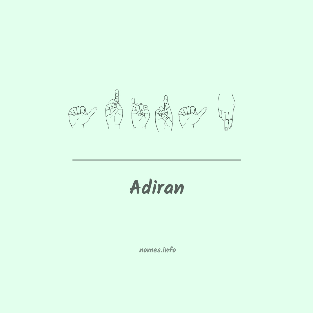 Adiran em Libras