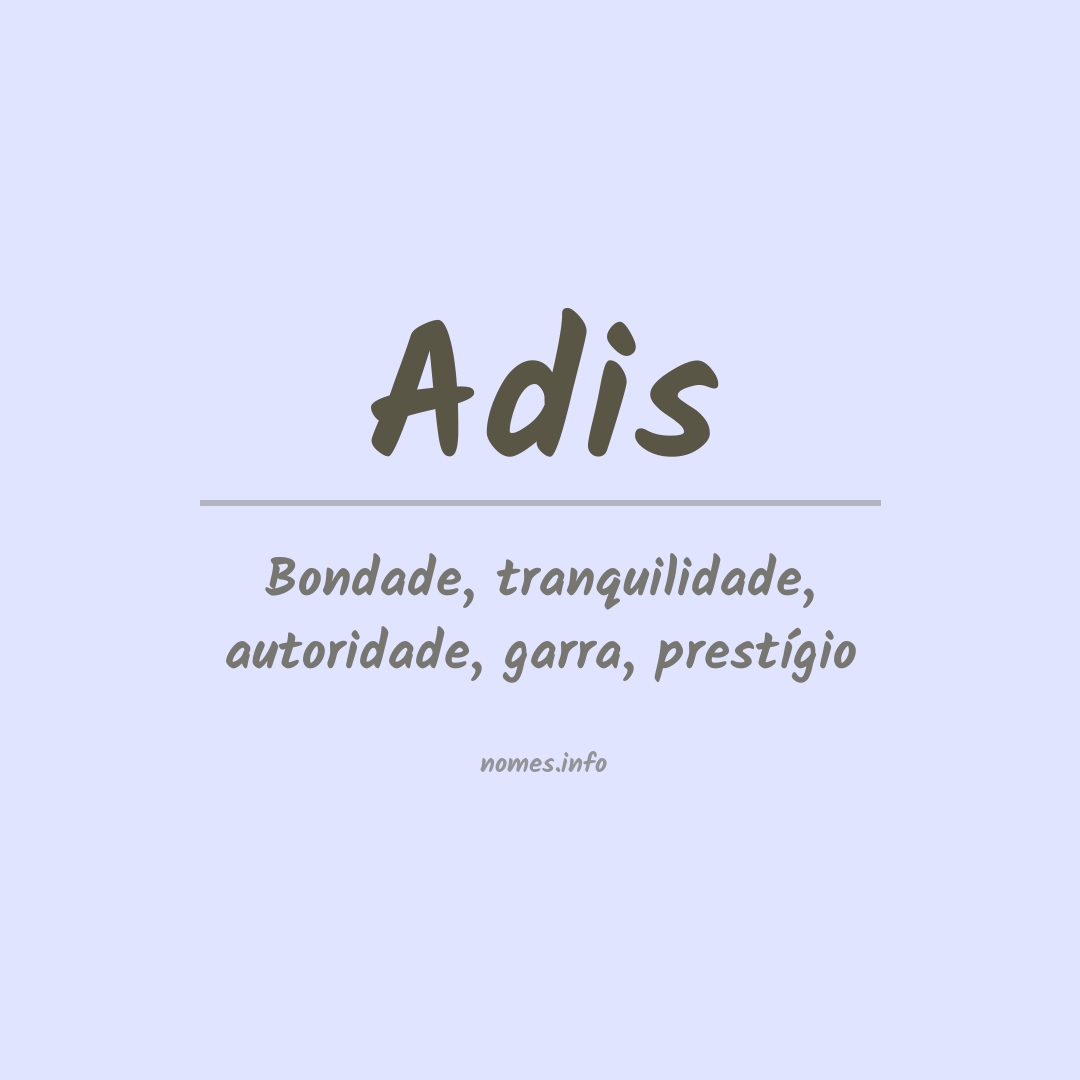 Significado do nome Adis