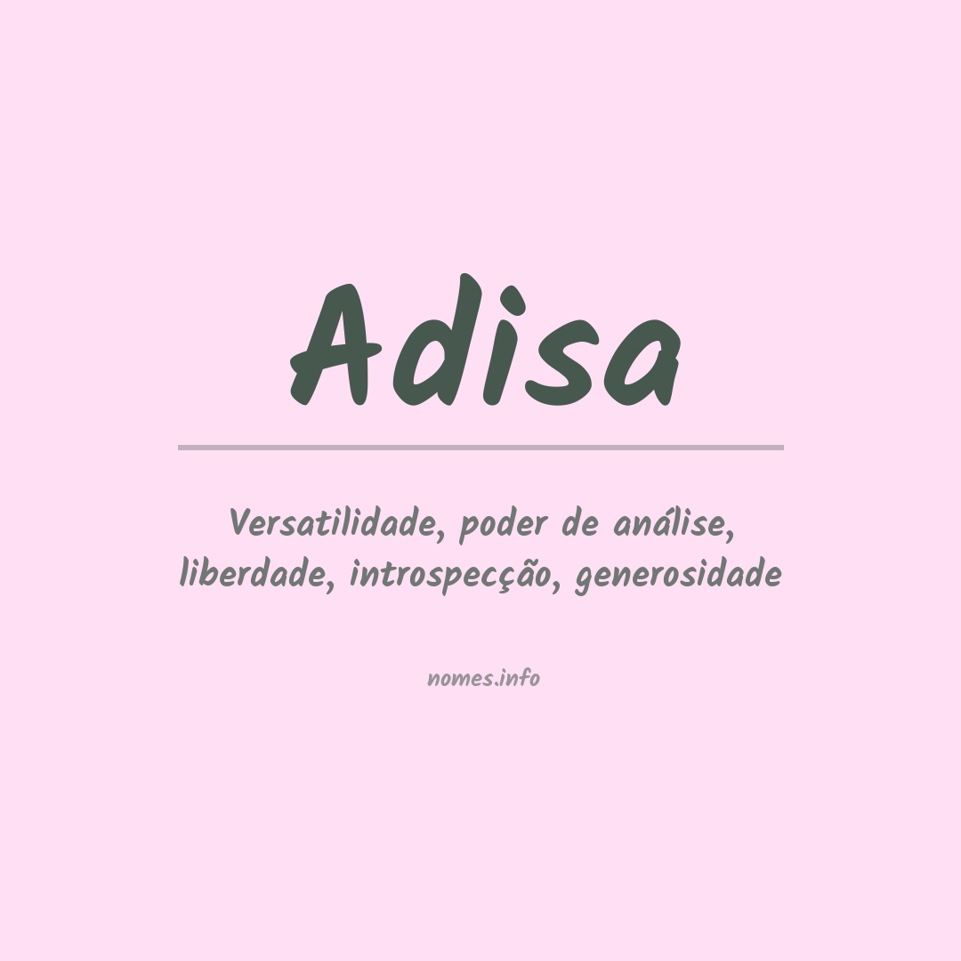Significado do nome Adisa