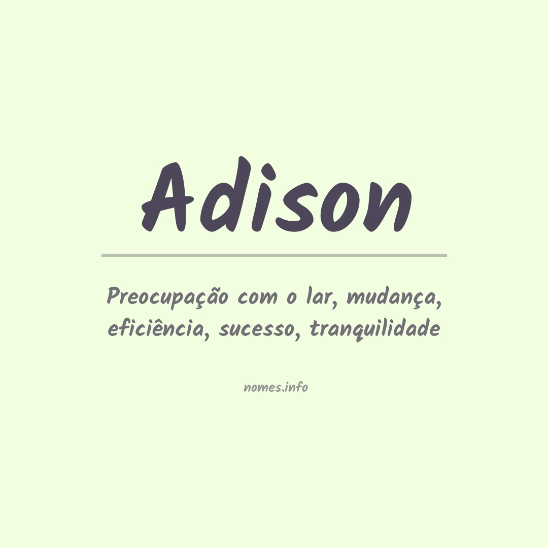 Significado do nome Adison