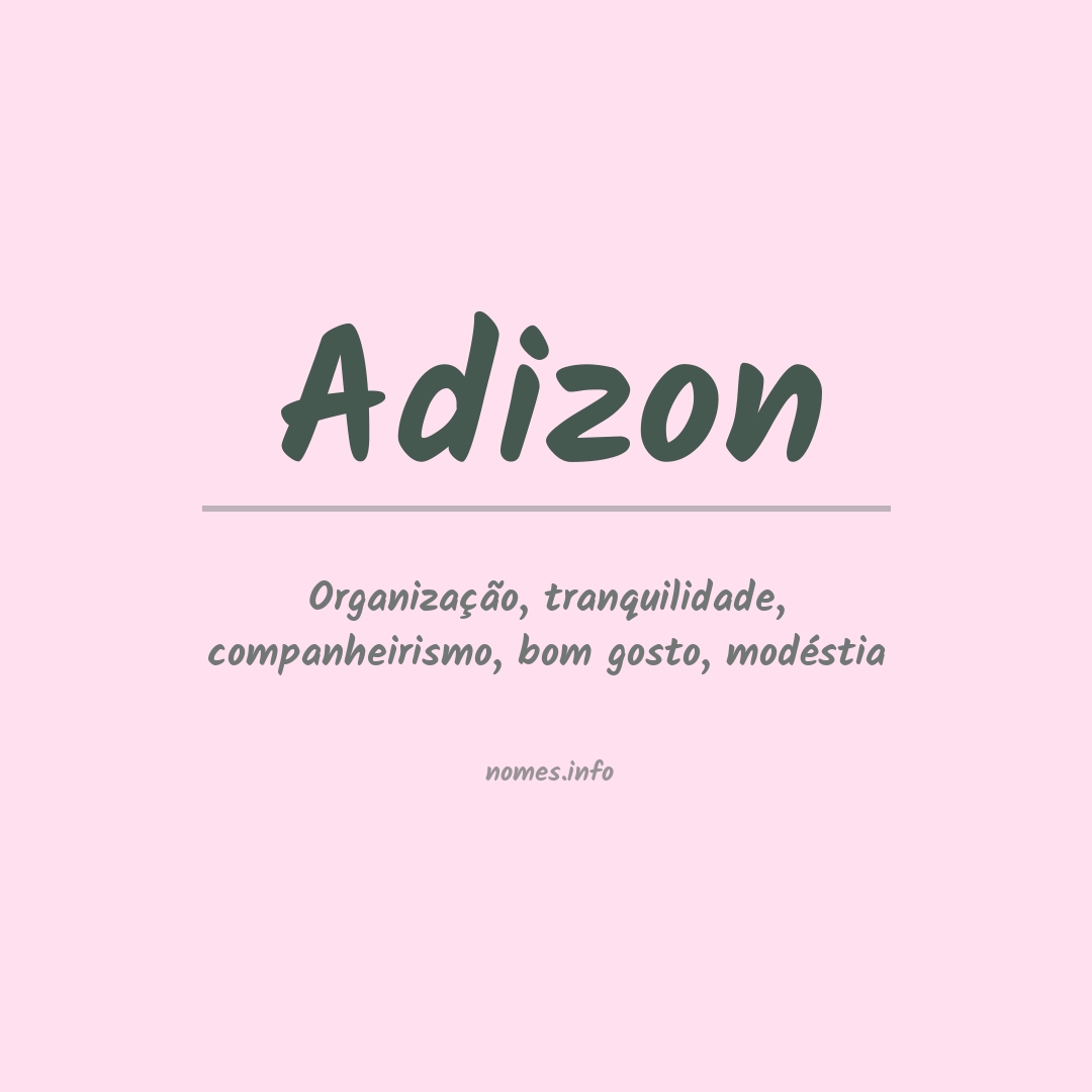 Significado do nome Adizon