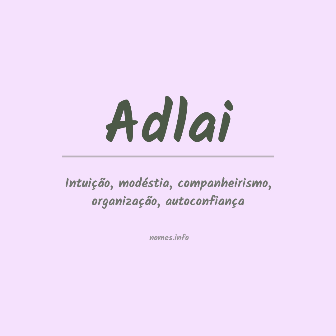 Significado do nome Adlai