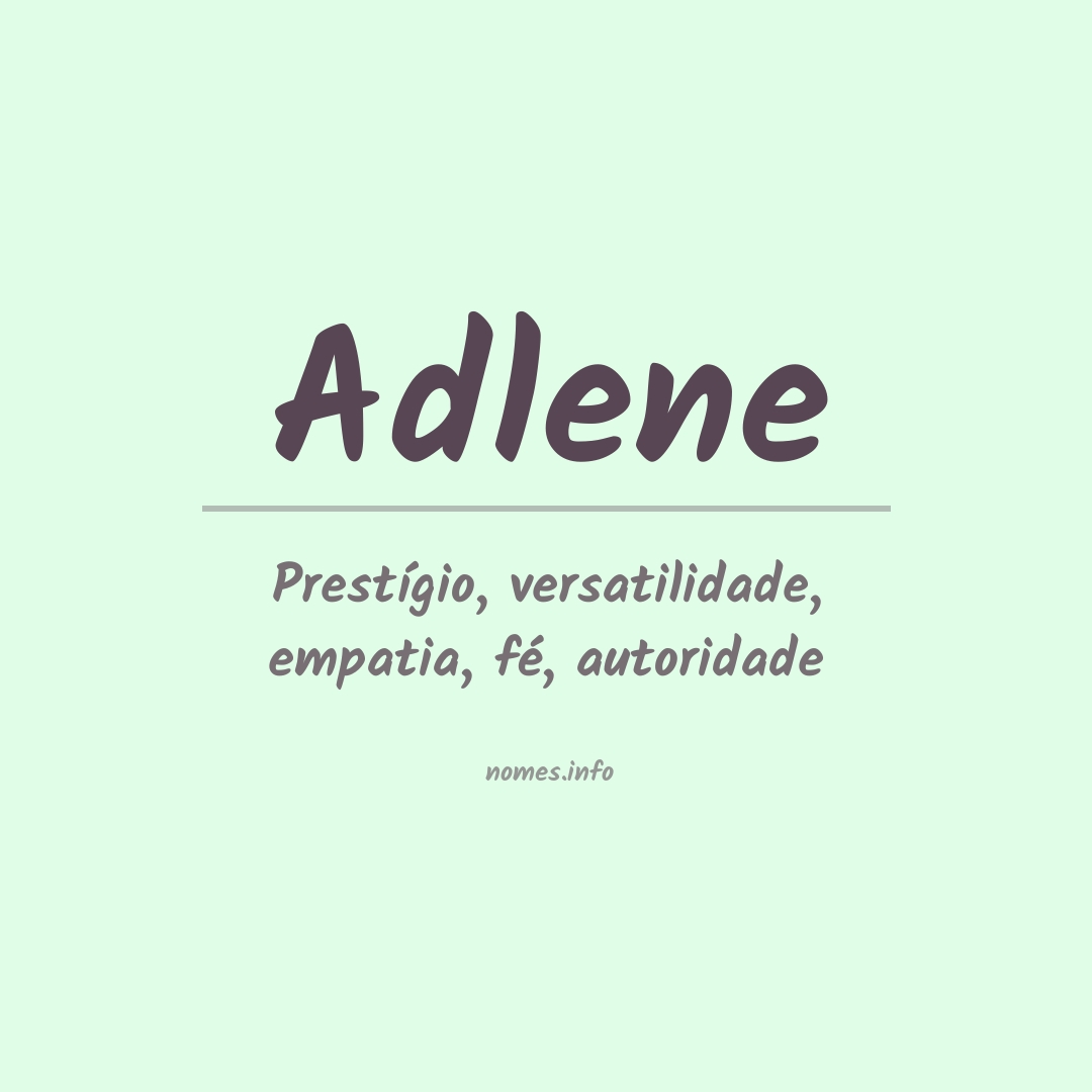 Significado do nome Adlene