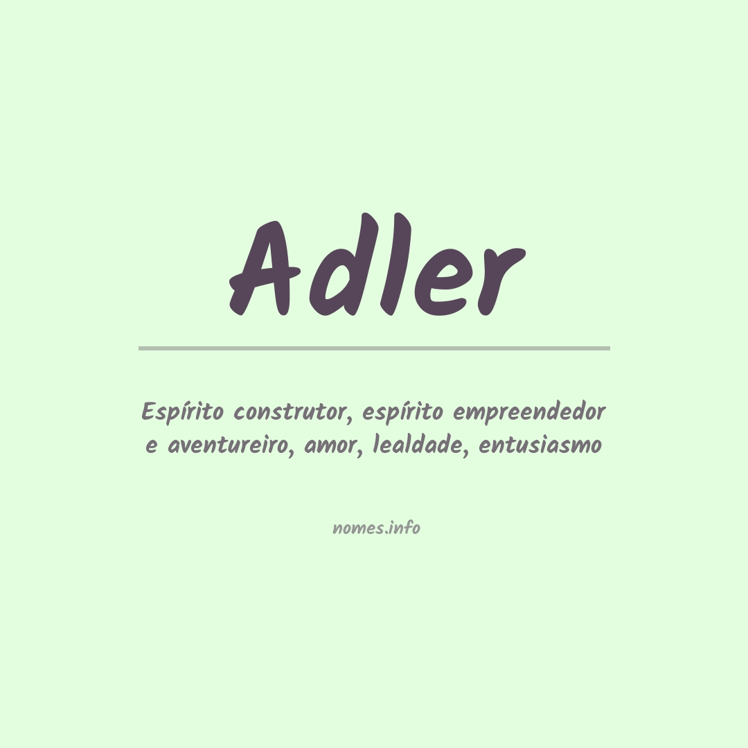 Significado do nome Adler