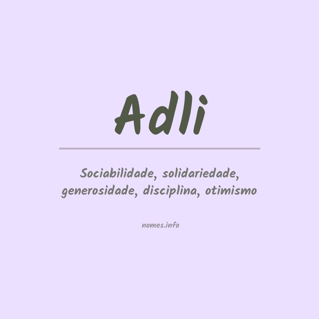 Significado do nome Adli