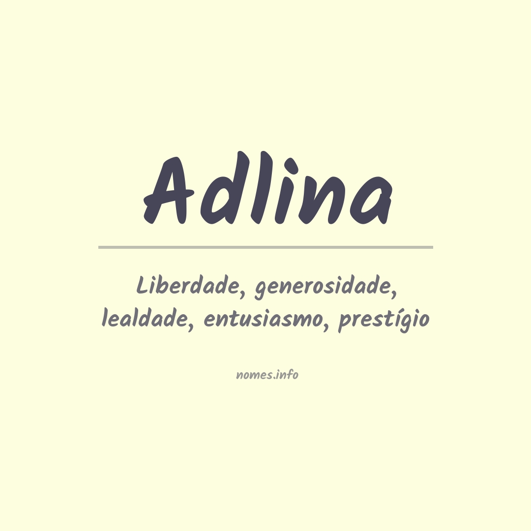 Significado do nome Adlina