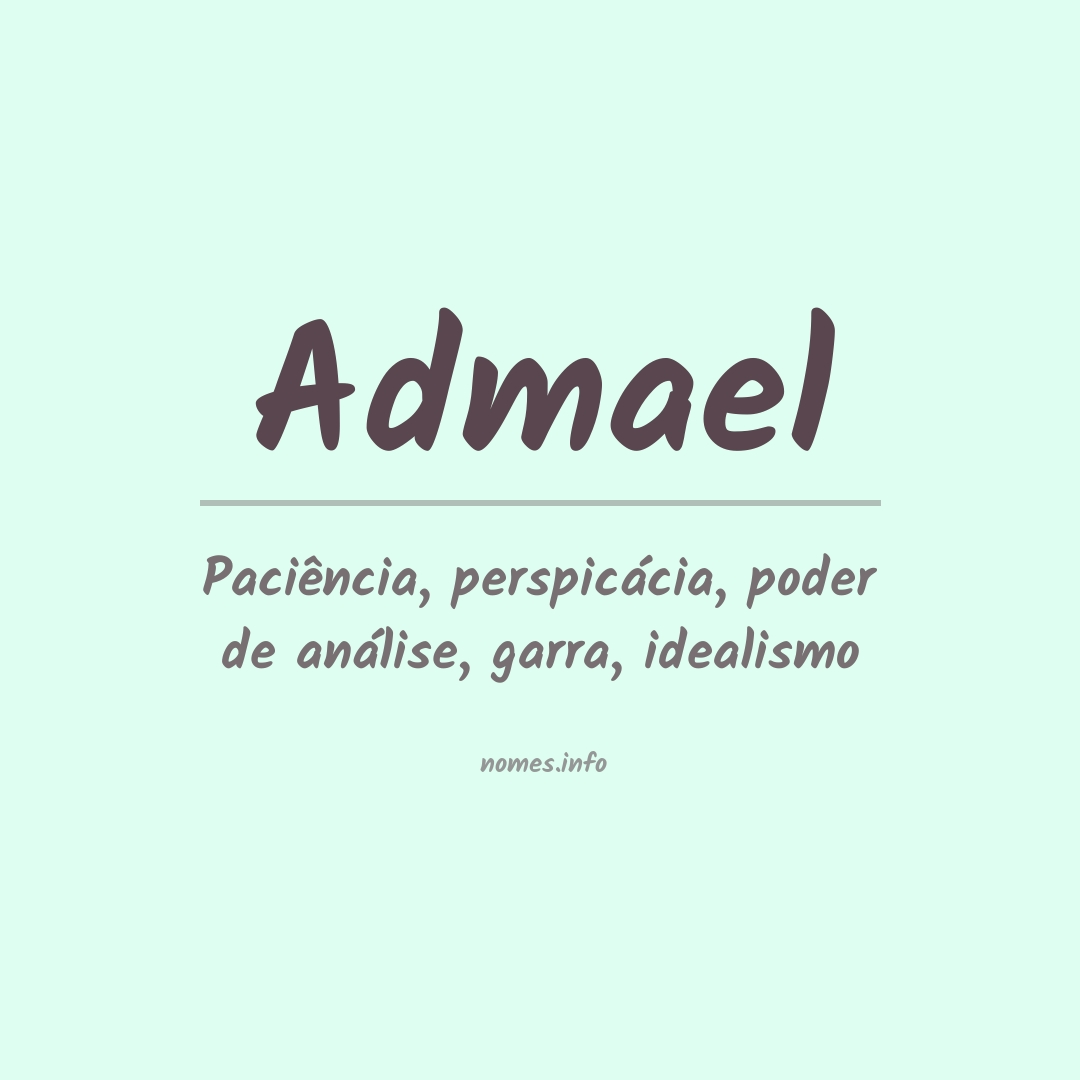 Significado do nome Admael