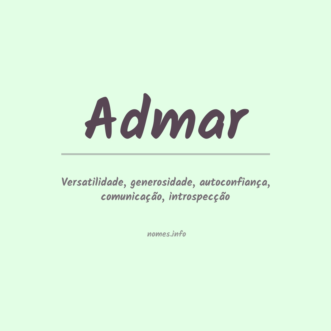 Significado do nome Admar