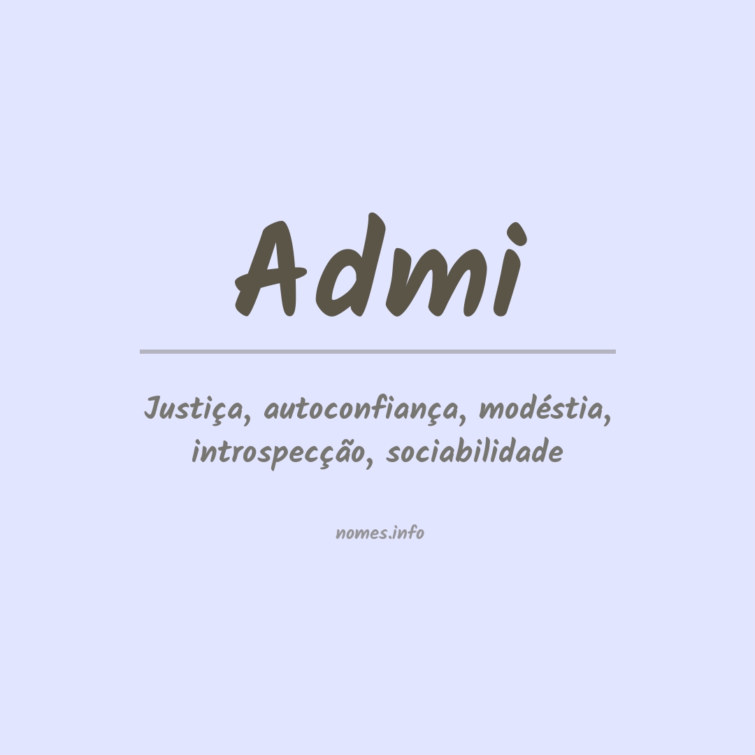 Significado do nome Admi