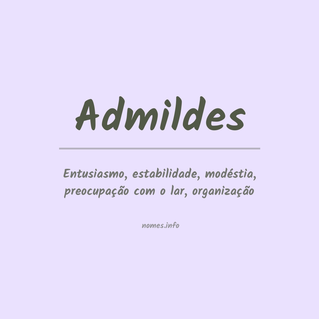 Significado do nome Admildes