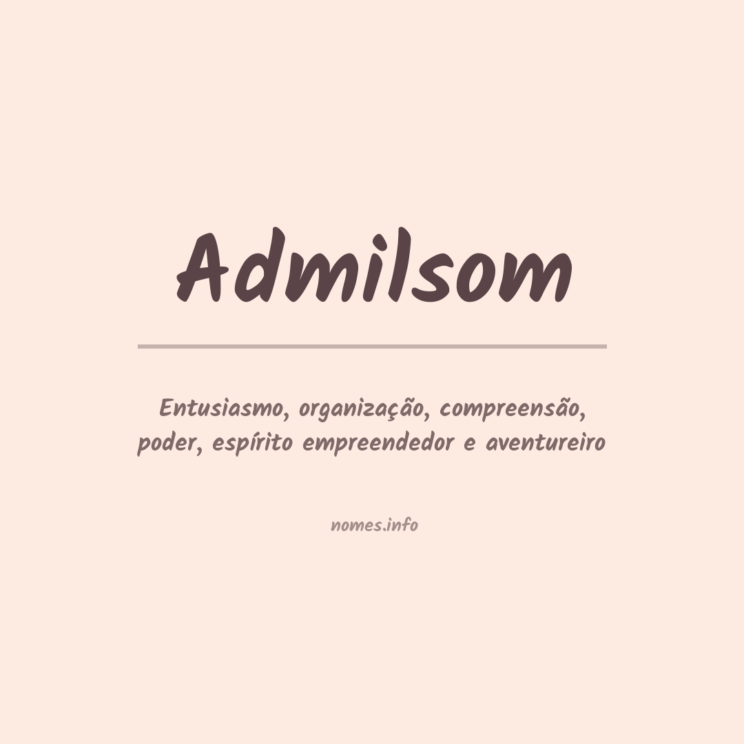 Significado do nome Admilsom