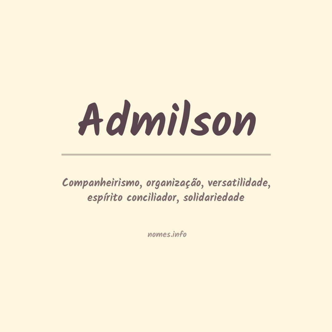 Significado do nome Admilson