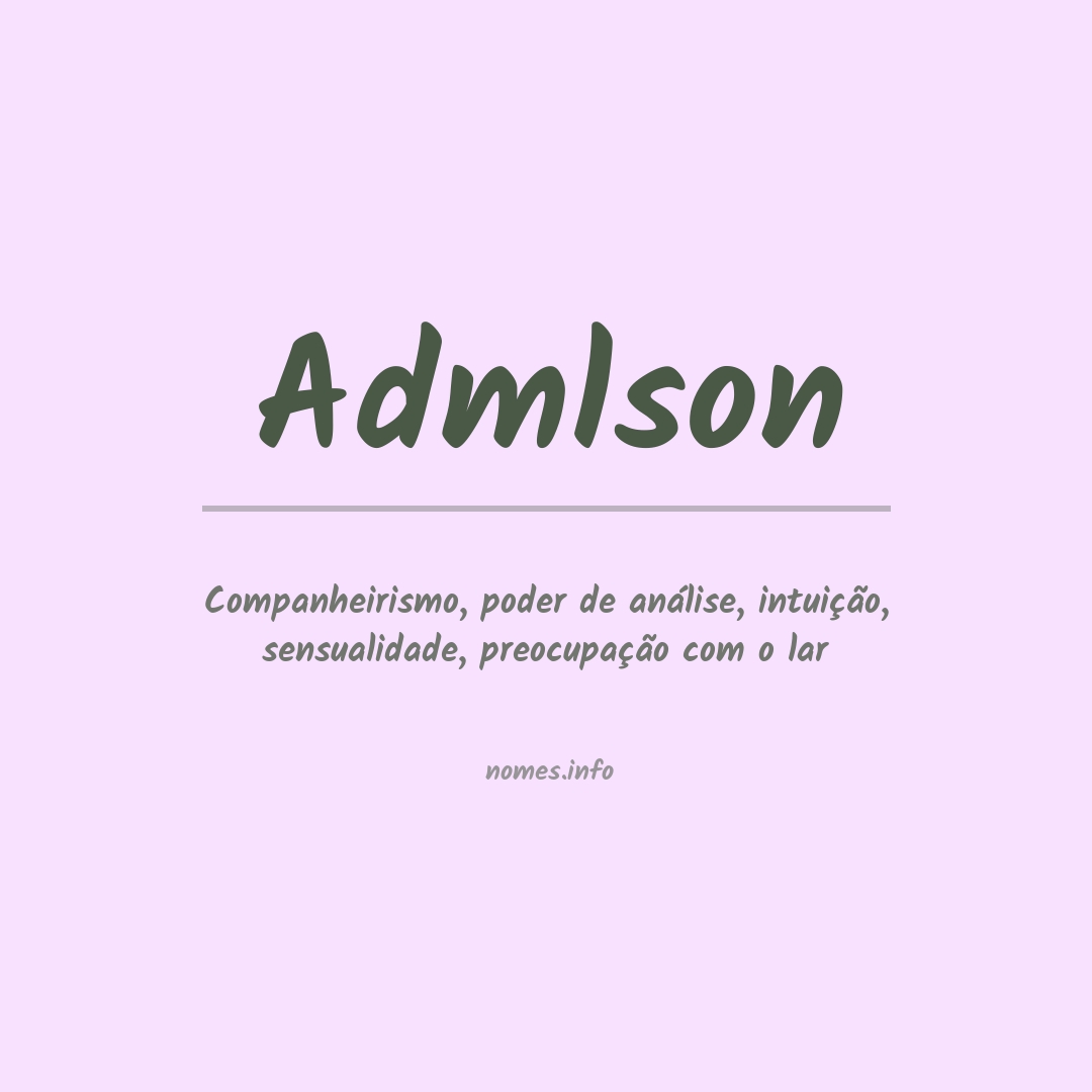 Significado do nome Admlson