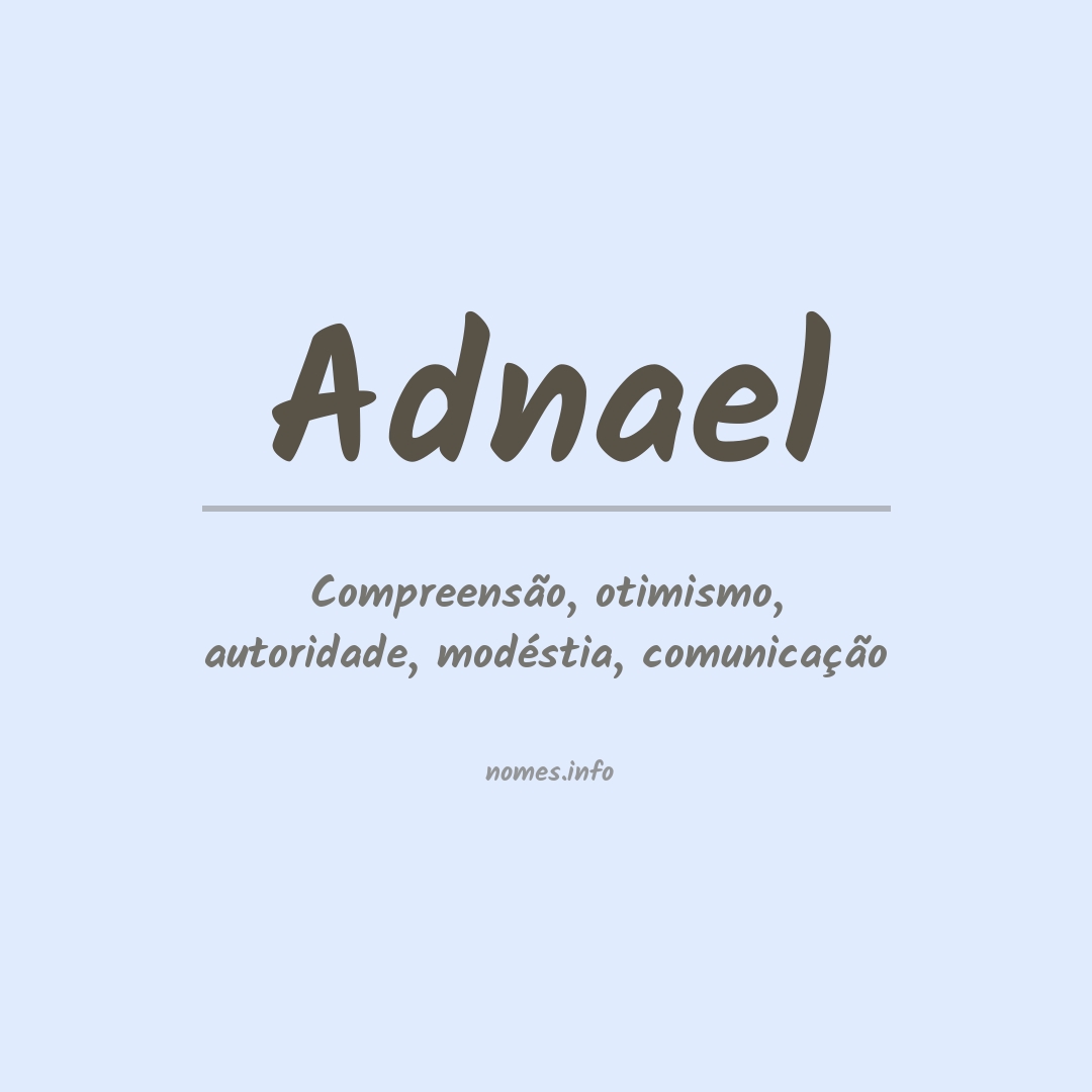 Significado do nome Adnael