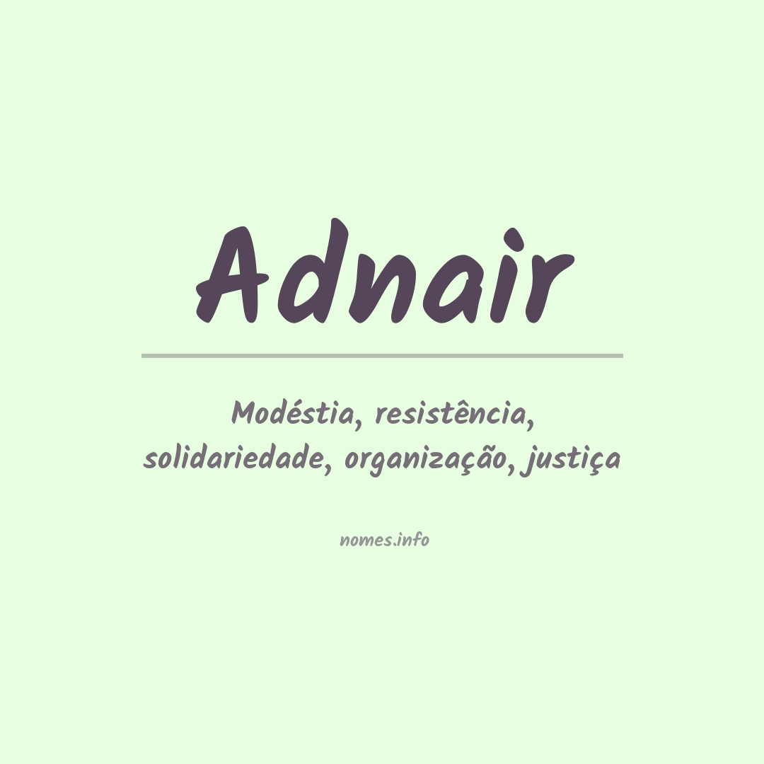 Significado do nome Adnair