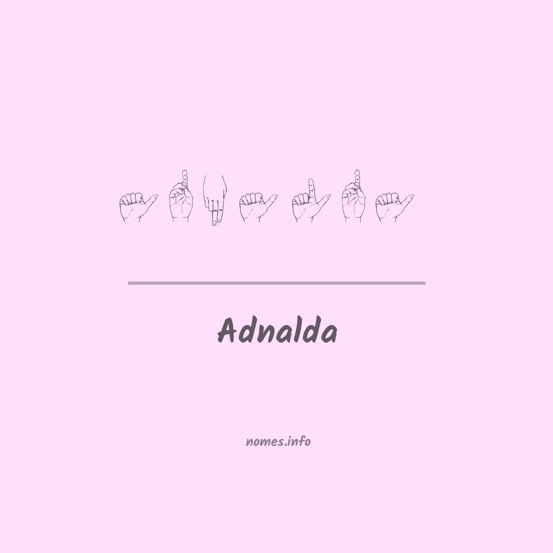 Adnalda em Libras