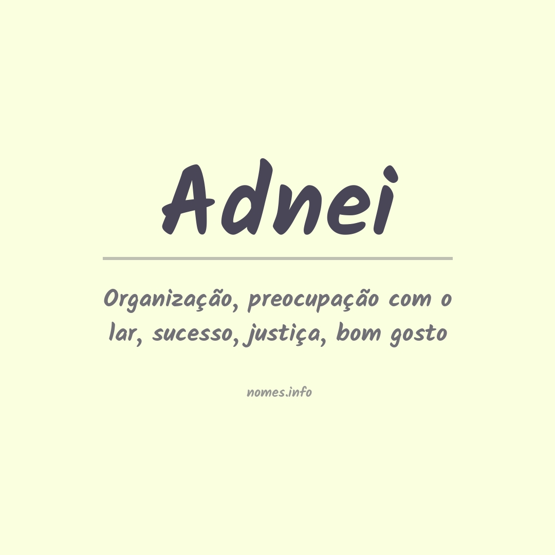 Significado do nome Adnei