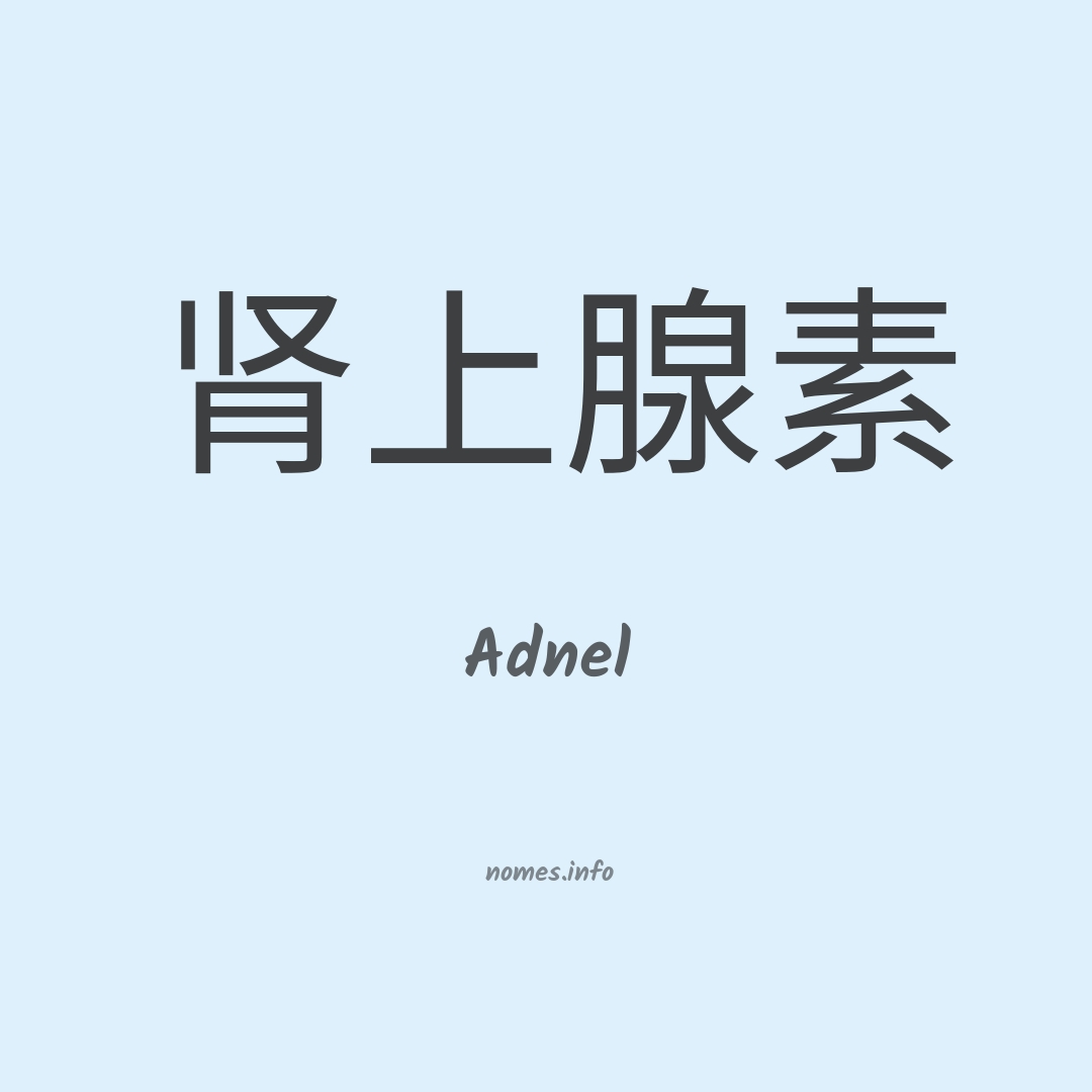 Adnel em chinês