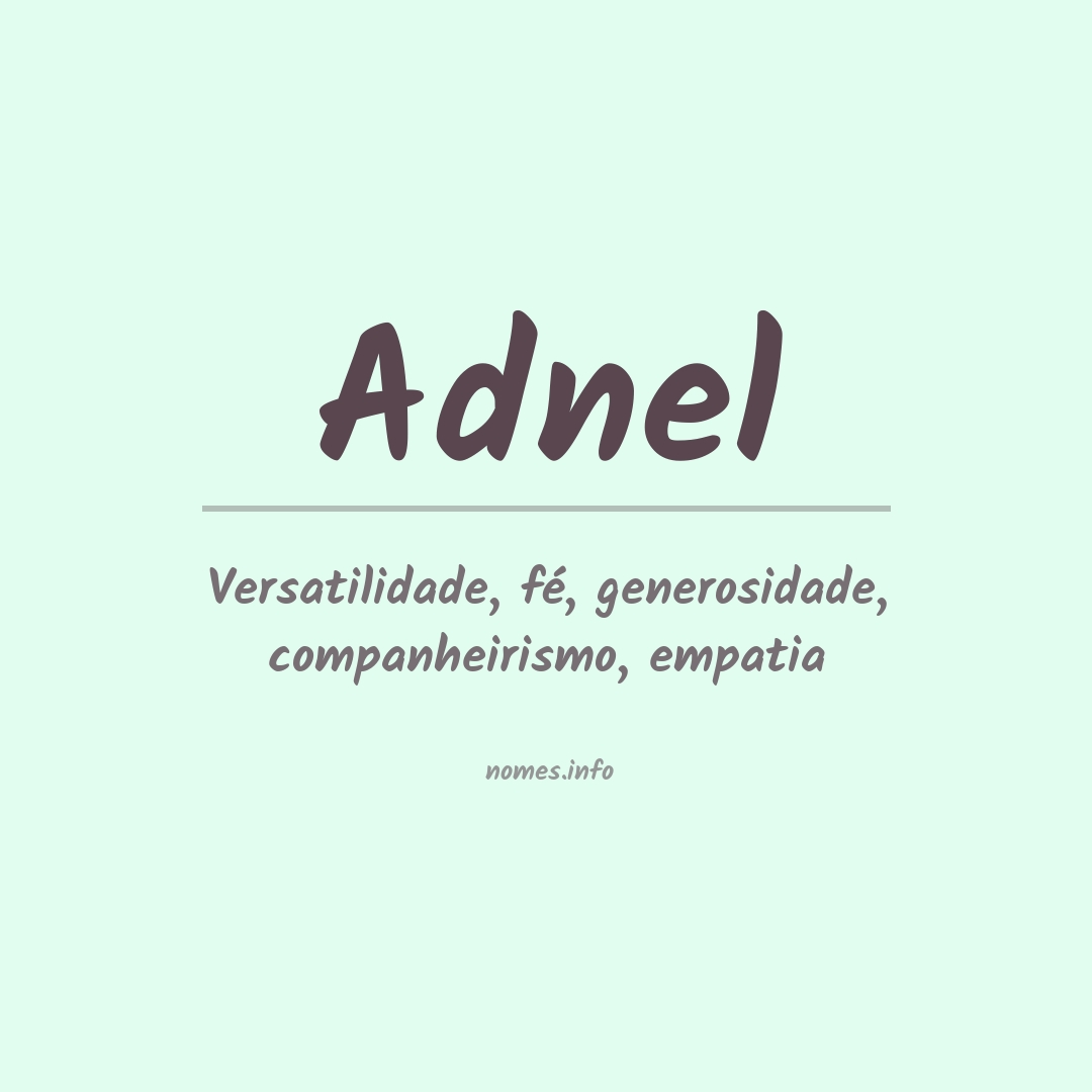 Significado do nome Adnel