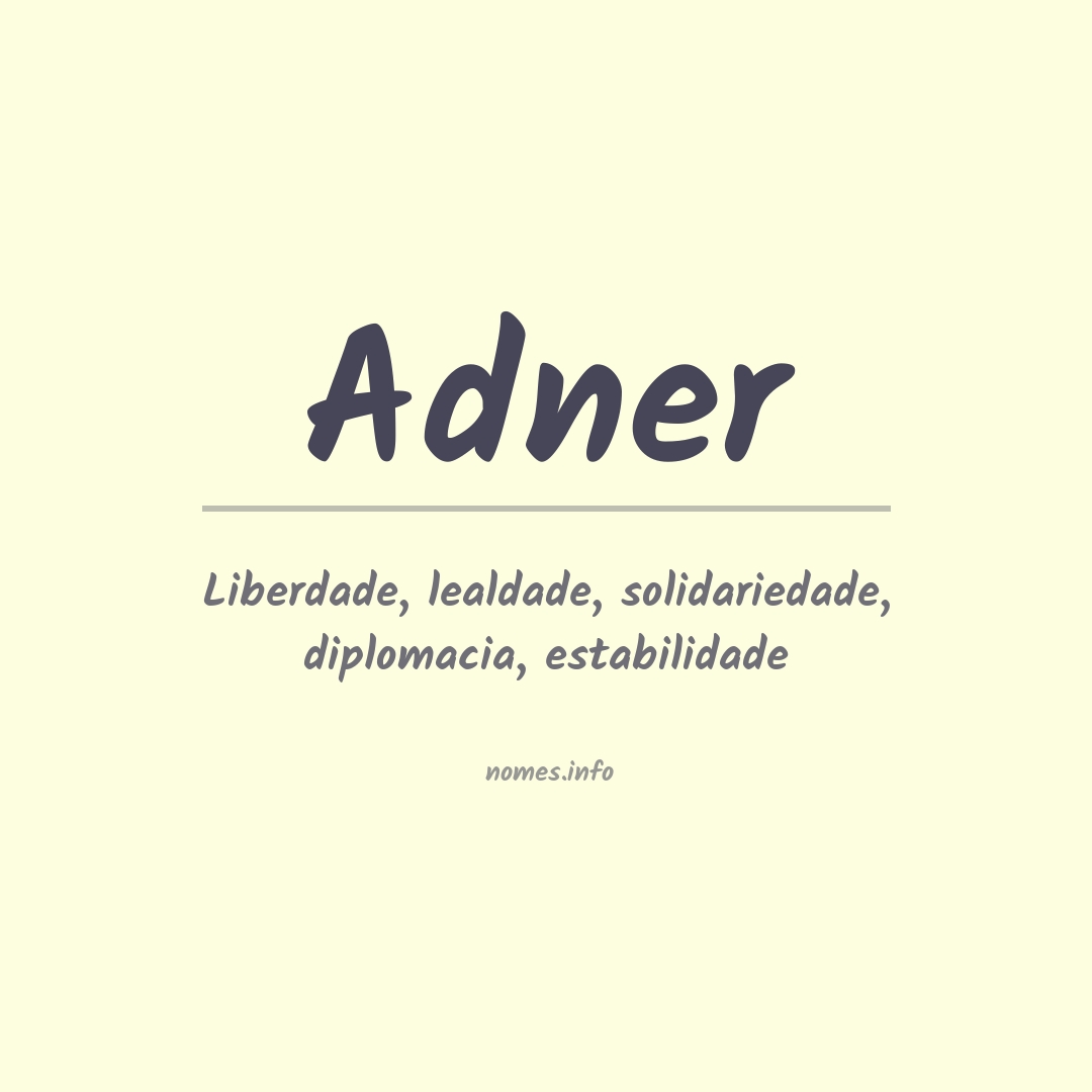 Significado do nome Adner