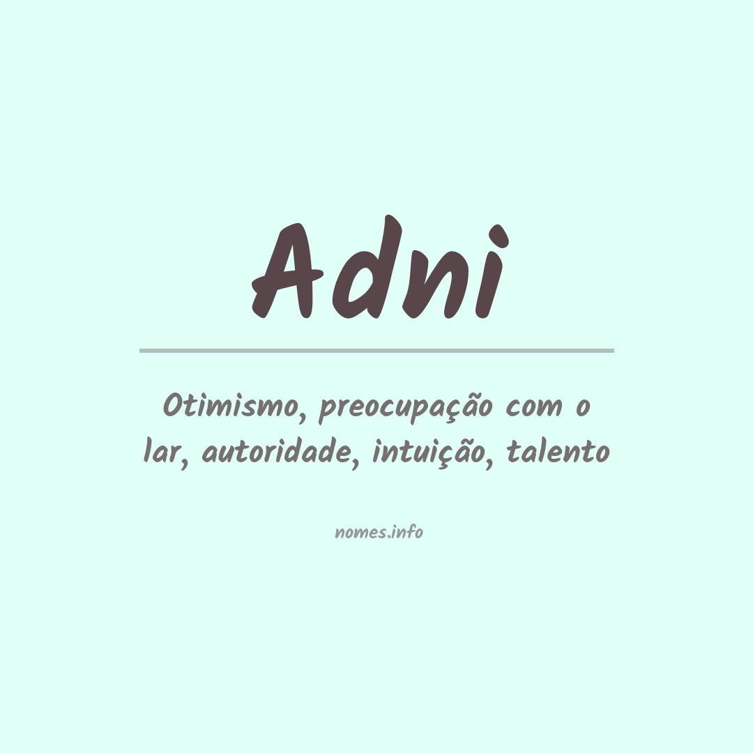 Significado do nome Adni