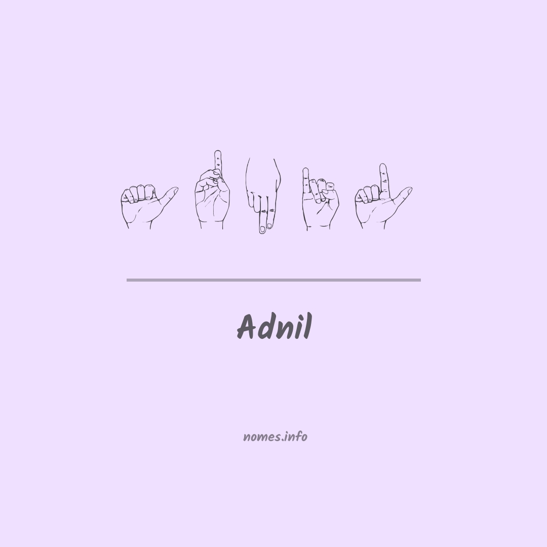 Adnil em Libras