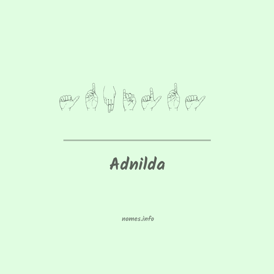 Adnilda em Libras