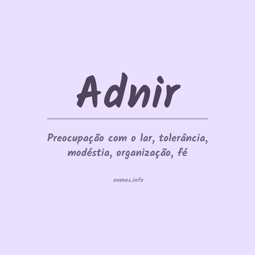 Significado do nome Adnir
