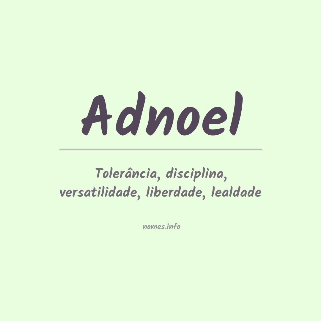 Significado do nome Adnoel