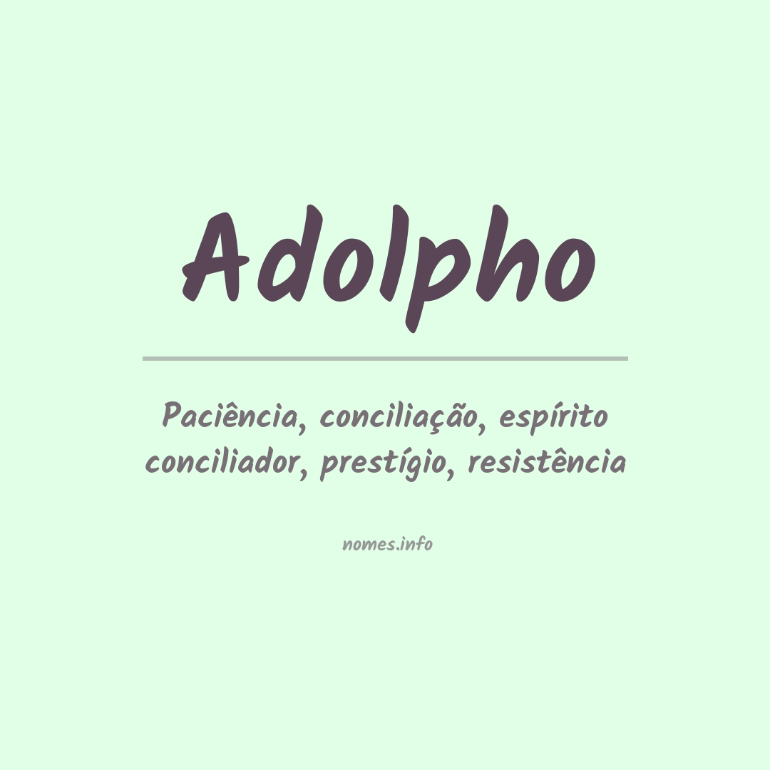 Significado do nome Adolpho